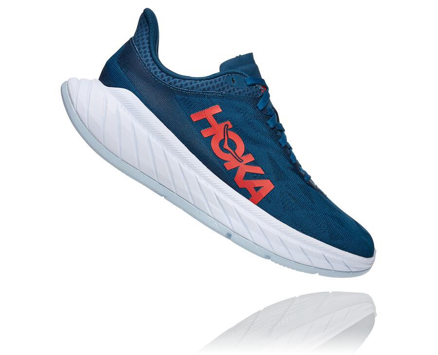 Hoka One One Koşu Ayakkabısı Kadın Lacivert/Beyaz - Carbon X 2 - UR9715068